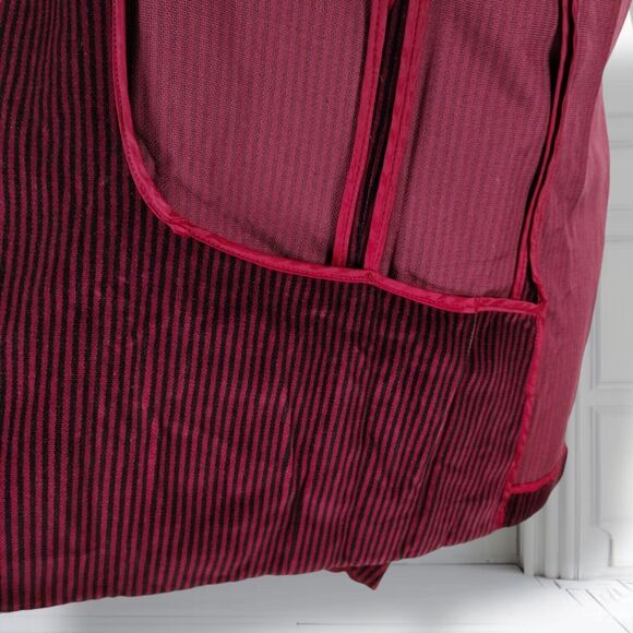 Vintage Perry Ellis Whimsigoth Striped Blazer Size 6 Puff Sleeve Maroon Velour - Picture 14 of 16